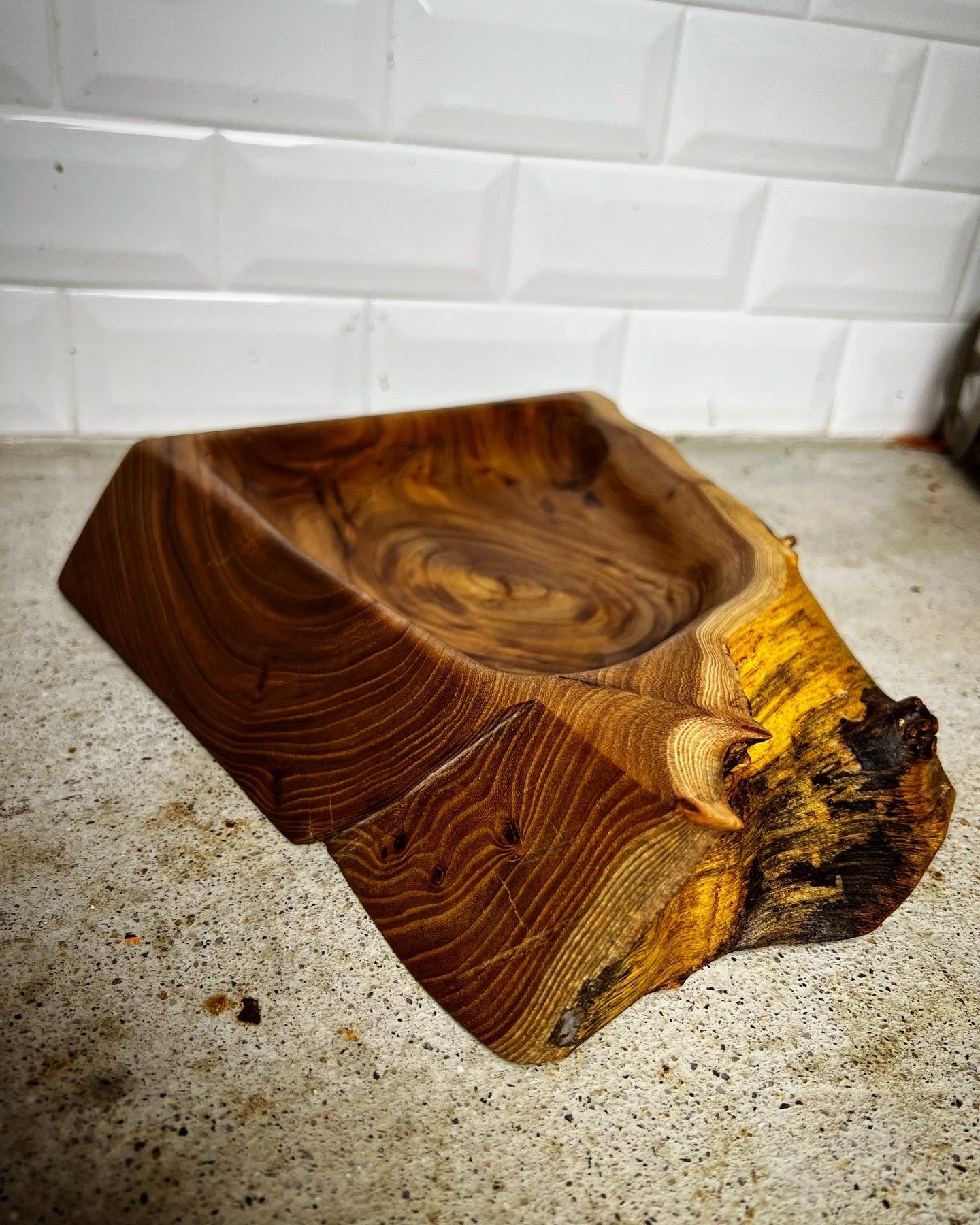 Siberian Elm Handcarved Bowl
