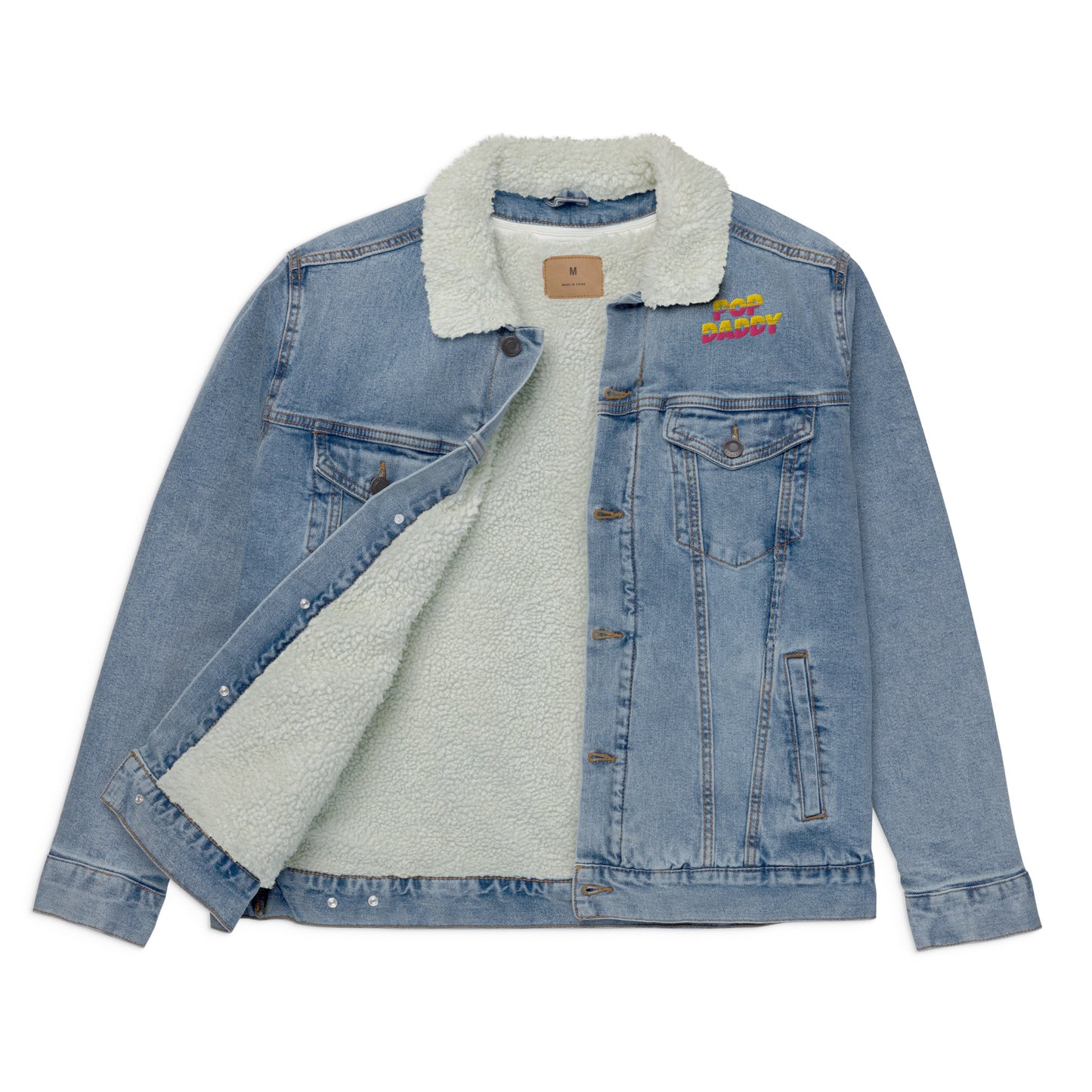 POP DADDY Denim Sherpa Jacket
