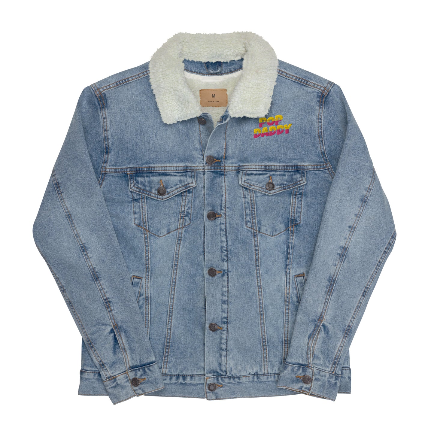POP DADDY Denim Sherpa Jacket