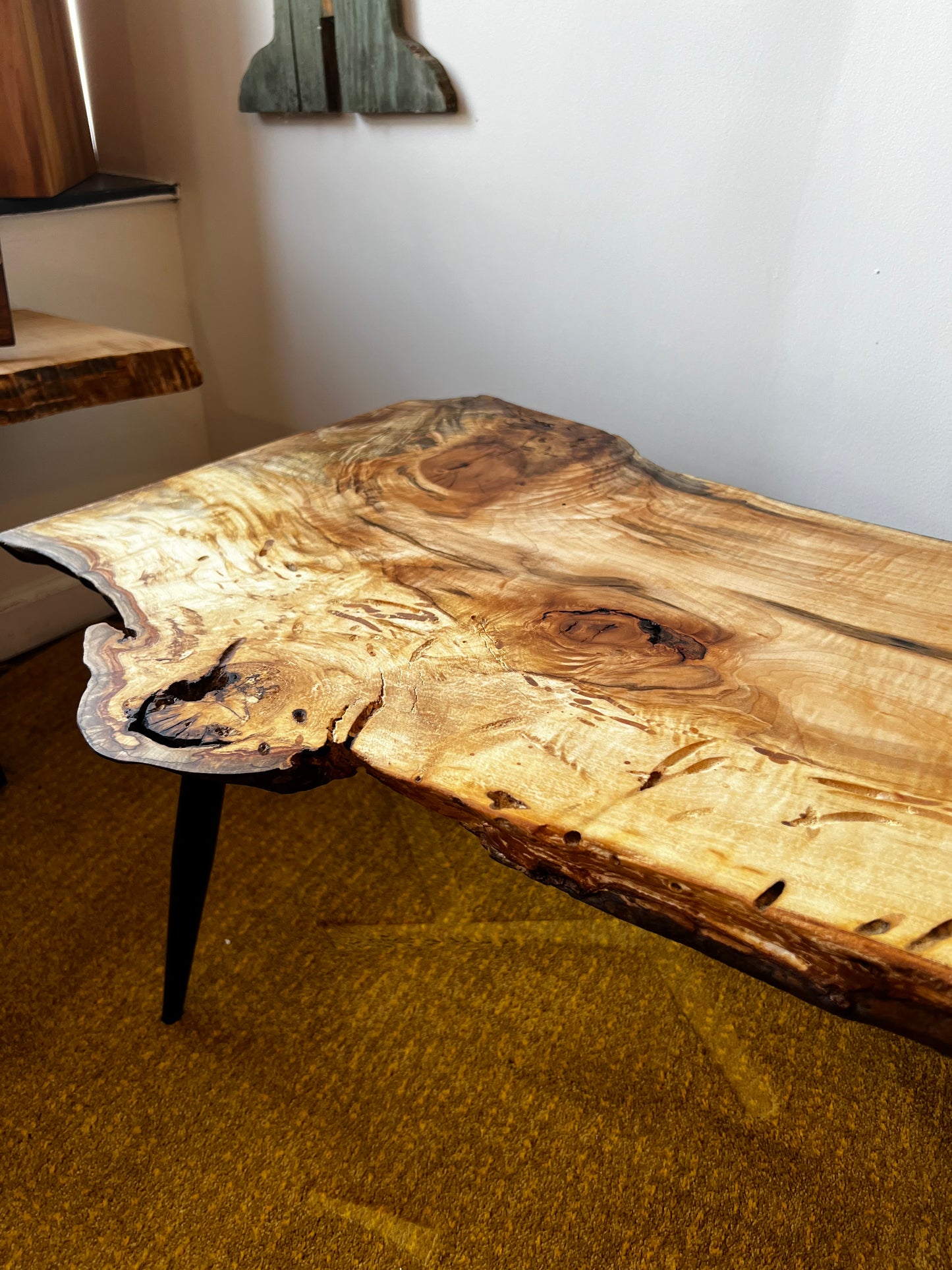 MCM Live Edge Spalted Maple Table