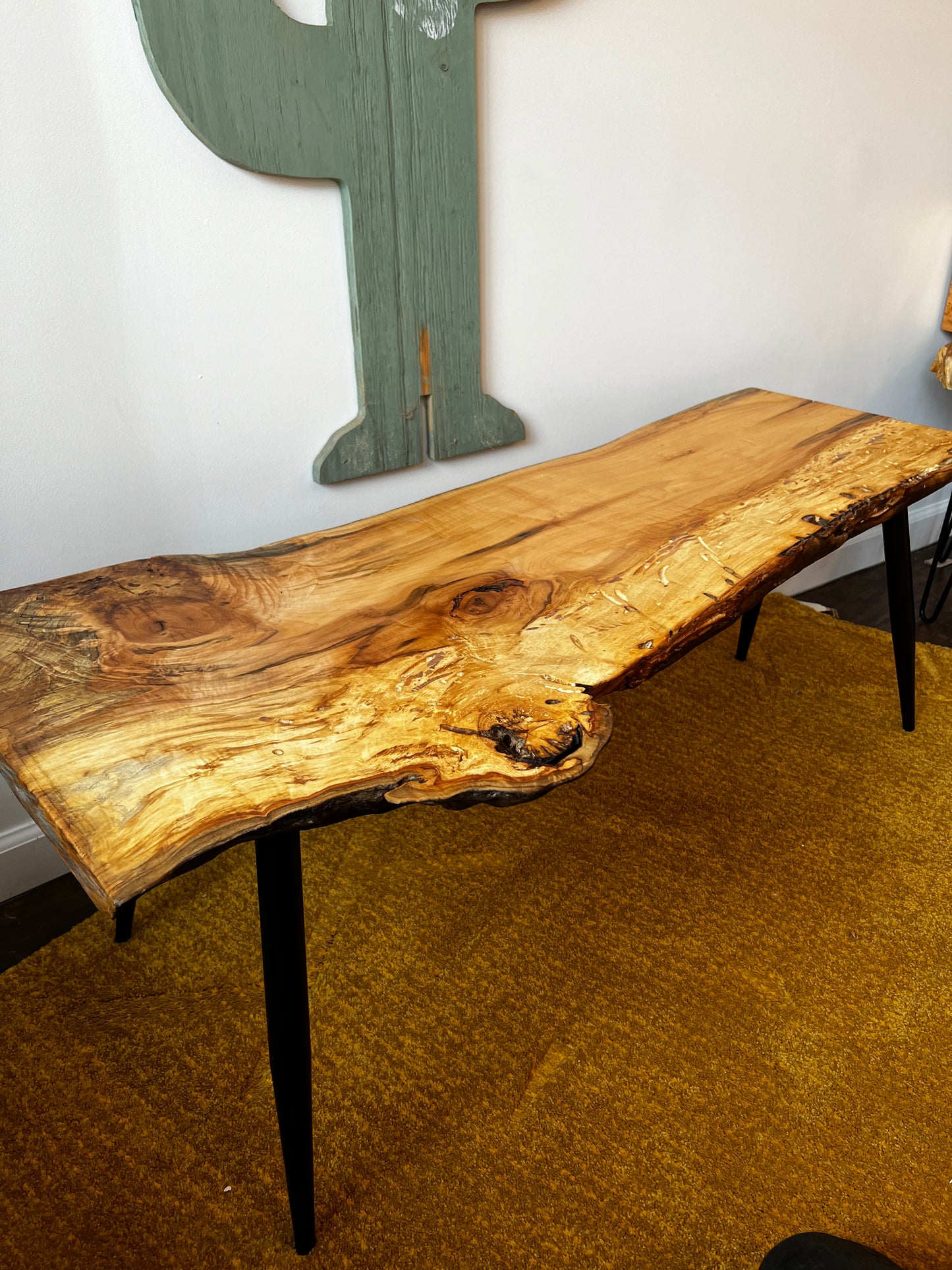 MCM Live Edge Spalted Maple Table