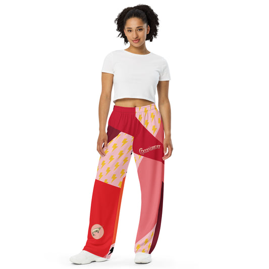 All-over print unisex wide-leg pants